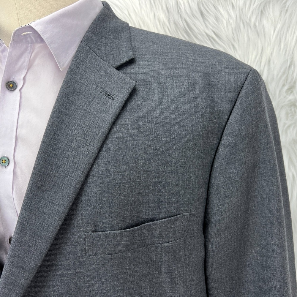 Jos A Bank 1905 Men Sz 50R Sport Coat Blazer Jacket Tailored Fit Wool Gray - Picture 4 of 16